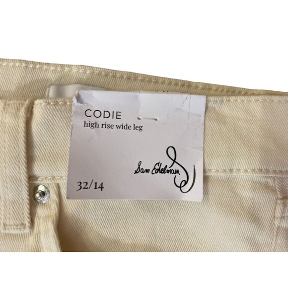 Sam Edelman Codie High Rise Wide Leg NEW 32/14 Undyed Natural - Picture 7 of 16